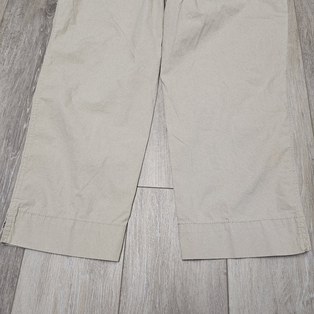 Chico's Cropped Relax Fit Straight Leg Tan Beige Pants Women's 8 Medium - Picture 6 of 9